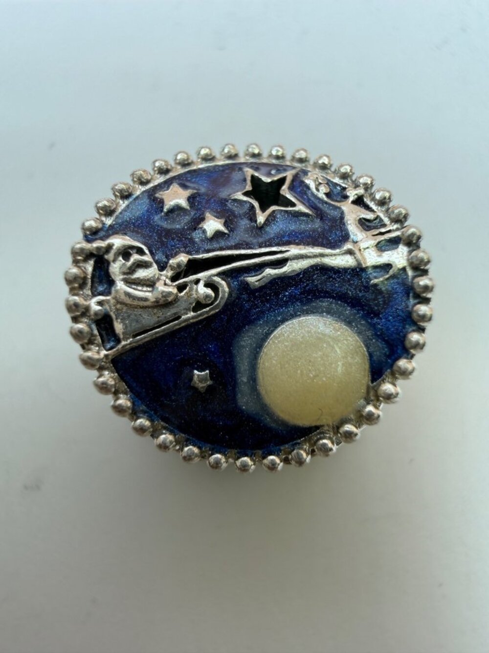 Pandora Retired Santa & Reindeer Christmas Charm 790033C01 Sterling Silver